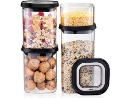 GEFU PANTRY - Voorraadbussen Set van 4 - Luchtdicht, Huis en Inrichting, Woonaccessoires | Overige, Zo goed als nieuw, Verzenden