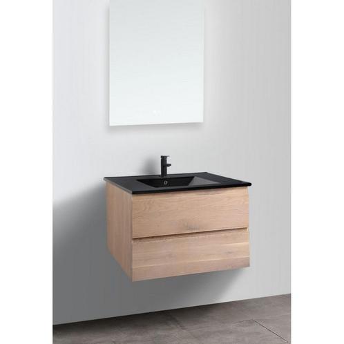 Badkamermeubel Casajoy Boston 80x46x55cm Eiken Met, Doe-het-zelf en Verbouw, Sanitair, Bad, Nieuw, Ophalen of Verzenden