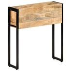 vidaXL Plantenbak 60x20x68 cm ruw mangohout, Verzenden, Nieuw