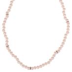 Kinderketting - Ivoorkleurige Imitatiepareltjes 6mm - Zilver, Sieraden, Tassen en Uiterlijk, Kettingen, Ophalen of Verzenden, Nieuw
