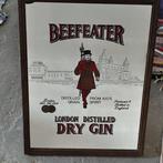 Wandspiegel - Glas, Hout - Vintage pubspiegel - Beefeater