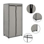 vidaXL Kledingkast 75x50x160 cm grijs, Huis en Inrichting, Kasten | Kledingkasten, Verzenden, Nieuw