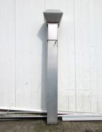 RVS Afzuigkapbuis vierkant met regenkap, 300cm hoog, Gebruikt