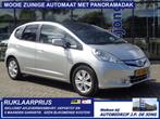 Honda Jazz Hybrid 1.4 I-vtec Elegance AUTOMAAT Panodak Clima, Auto's, Honda, Dealer onderhouden, Stof, Origineel Nederlands, Zilver of Grijs