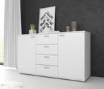 Commode Dento - Wit - 150 cm, Nieuw, 150 tot 200 cm, 25 tot 50 cm, Modern