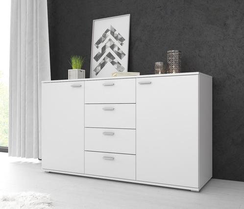 Commode Dento - Wit - 150 cm, Huis en Inrichting, Kasten | Dressoirs, 25 tot 50 cm, Nieuw, 150 tot 200 cm, Verzenden