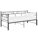 Uittrekbaar bed 90x200 metaal | Laatste Stuk!, Verstelbaar, 90 cm, Zwart, Ophalen of Verzenden