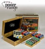 Pokerset - Vintage Poker Chip Set in Deluxe Eiken (Oak), Antiek en Kunst