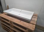 Wastafel 90 x 48 cm composiet glans wit – 1 kraangat, Ophalen of Verzenden, Nieuw, Bad