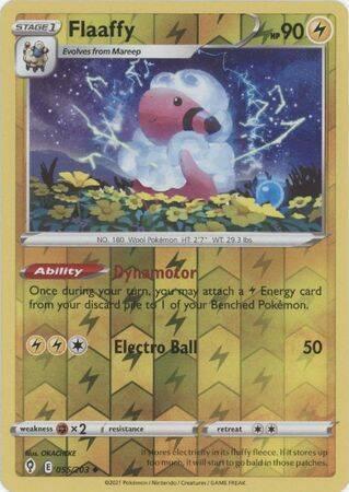Flaaffy 055/203 reverse holo (Evolving Skies), Hobby en Vrije tijd, Verzamelkaartspellen | Pokémon, Losse kaart, Nieuw, Foil, Ophalen of Verzenden