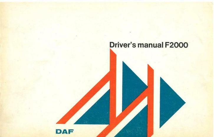 1977 DAF F2000 Instructieboekje Engels, Auto diversen, Handleidingen en Instructieboekjes, Verzenden