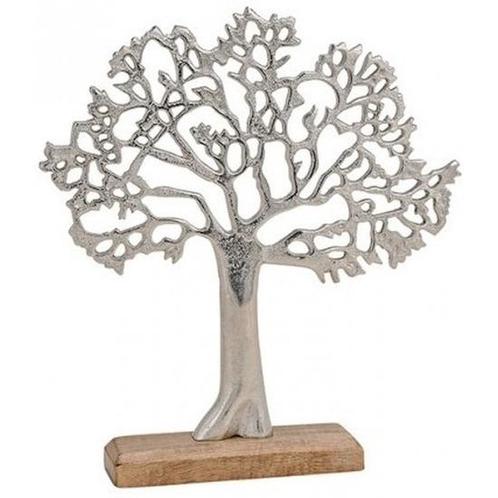 Metalen decoratie Tree of life boom op standaard 33 cm - B.., Verzamelen, Beelden en Beeldjes, Ophalen of Verzenden