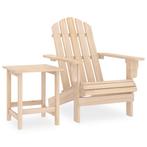 vidaXL Tuinstoel Adirondack met tafel massief vurenhout, Verzenden, Nieuw, Hout