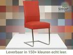 Leren eetkamerstoel Remix - Toledo Siegelstein (rood) -, Huis en Inrichting, Nieuw, Ophalen of Verzenden, Eén, Rood