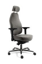 24 uurs stoelen, bureaustoel lange mensen, Verzenden, Nieuw, Grijs, Bureaustoel