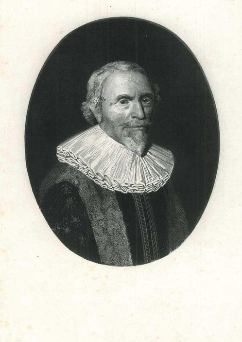 Portrait of Jacob Cats, Antiek en Kunst, Kunst | Etsen en Gravures