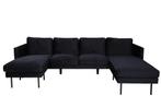 Chaise-Longue - Simon - Zwart - Fluweel - Jörn, Verzenden, Nieuw