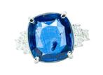 Ring - 14 karaat Witgoud, Intense Royal Blue (Ceylon) -, Nieuw