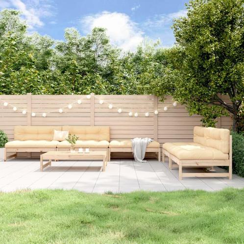 vidaXL 6-delige Loungeset massief grenenhout, Tuin en Terras, Tuinsets en Loungesets, Loungeset, Nieuw, 6 zitplaatsen, Verzenden