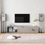 vidaXL Luidsprekerstandaards 2 st 4 pijlers gehard glas, Muziek en Instrumenten, Verzenden, Nieuw
