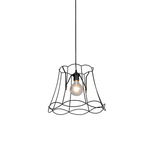 Retro hanglamp zwart 40 cm - Granny Frame, Huis en Inrichting, Lampen | Hanglampen, Nieuw, Overige materialen, 75 cm of meer
