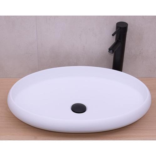 Opbouw Waskom BWS Enjoy 60x40x11 cm Solid Surface Mat Wit, Doe-het-zelf en Verbouw, Sanitair, Overige typen, Nieuw, Ophalen of Verzenden