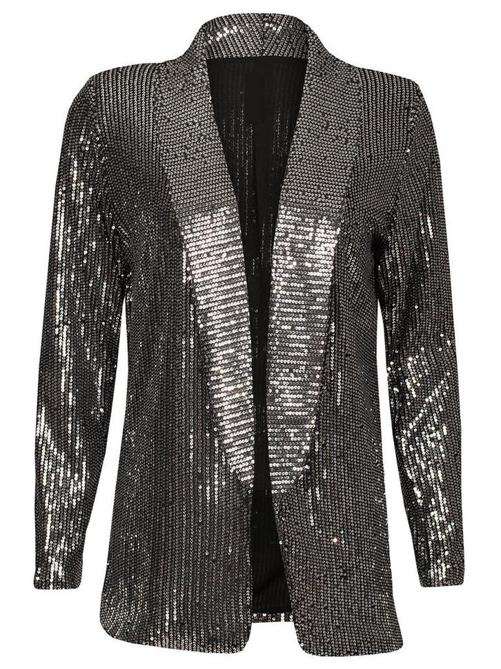 Jasje Pailletten Zilver , damesjasje, Kleding | Dames, Jasjes, Kostuums en Pakken, Verzenden
