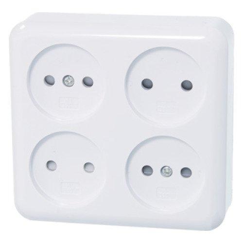 Plieger - Plieger Wandcontactdoos Opbouw Wit, Huis en Inrichting, Lampen | Overige, Nieuw, Ophalen of Verzenden