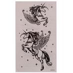 Plaktatoeage - Neptattoo - Eenhoorn/Unicorn & Sterren - Zwar, Ophalen of Verzenden, Nieuw