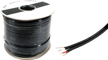 RCA kabel - 2 x 0,5mm - 100 meter op rol