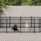 Hondenkennel voor buiten 16,89 m² staal, Dieren en Toebehoren, Hondenhokken, Nieuw, Verzenden