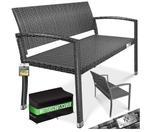 Polyrotan tuinbank - 2-zits bank - lengte 125 cm -, Tuin en Terras, Tuinsets en Loungesets, Verzenden, Nieuw