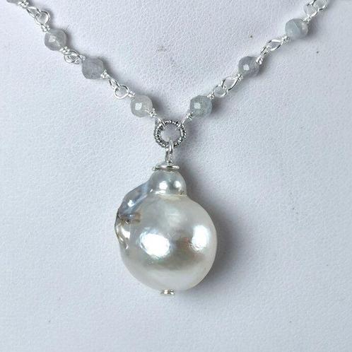 Zonder Minimumprijs - Halsketting Zilver Parel - Gemengde, Sieraden, Tassen en Uiterlijk, Kettingen