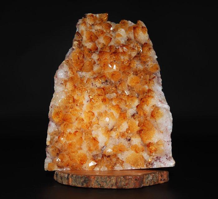 Citrine Geode - Hoogte: 180 mm - Breedte: 120 mm- 2295 g -, Verzamelen, Mineralen en Fossielen