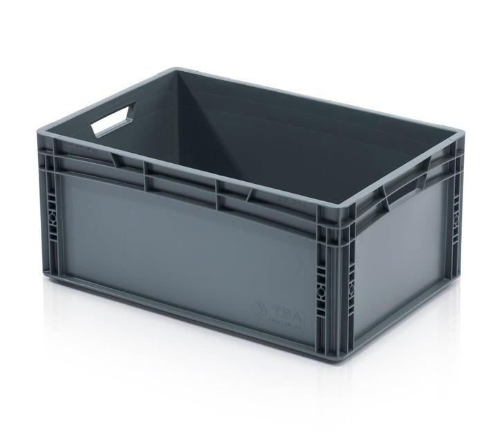 Stapelbak 600x400x270mm euronorm, nieuw - Donkergrijs, Doe-het-zelf en Verbouw, Kratten en Dozen, 50 tot 75 cm, Nieuw, Bak of Kist