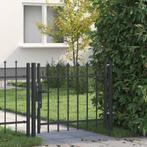 vidaXL Hekpoort Grijs 100 x 75 cm Poedercoated staal, Tuin en Terras, Verzenden, Nieuw