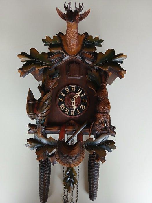 Koekoeksklok - G.M. Angem - - Eik - 1950-1960 - Gekleurd, Antiek en Kunst, Antiek | Klokken