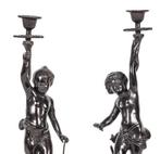 Kaarsenhouder (2) - Brons, Marmer