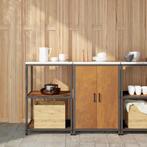 vidaXL Keukenopslag set 2 pcs Roestig 120 x 50 x 92 cm, Verzenden, Nieuw, Bruin