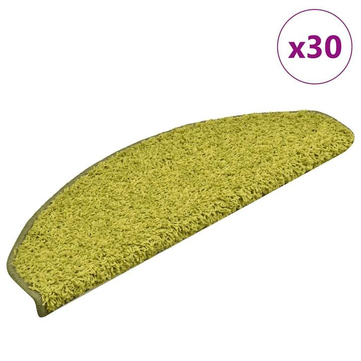 vidaXL Trapmatten 30 stuks 65x21x4 cm Groen Halfrond Groot, Doe-het-zelf en Verbouw, Ladders en Trappen, Nieuw, Verzenden