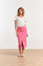 -50% Smashed Lemon  Smashed Lemon 25205 denim midi rok |  ma, Verzenden, Nieuw, Roze