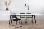 Eettafel - Bjorn - 195x90 cm - Wit - Uitschuifbaar - Jörn, Huis en Inrichting, Tafels | Eettafels, Verzenden, Nieuw