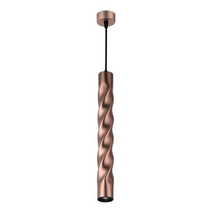 Moderne hanglamp met krul | 30 cm | Rosé Goud | GU10 fitting, Huis en Inrichting, Lampen | Hanglampen, 50 tot 75 cm, Nieuw, Metaal