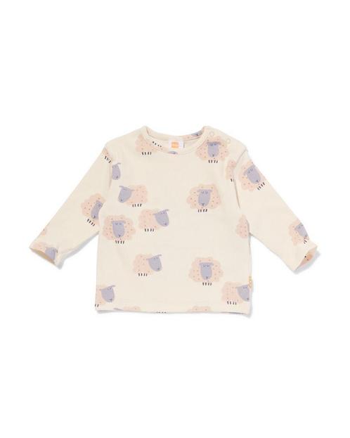 HEMA Newborn T-shirt schaapjes gebroken wit, Kinderen en Baby's, Babykleding | Overige, Nieuw, Verzenden