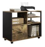 Houten Verrijdbare Archiefkast met Lade – 80x65x40 cm, Verzenden, Nieuw in verpakking