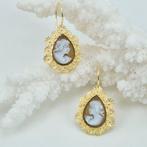 Zilver, Verguld - Oorbellen - CAMMEI INCISI A MANO