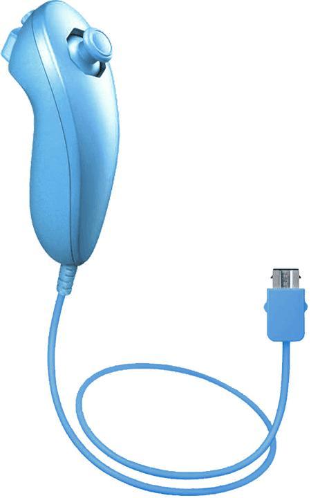 Nintendo Wii / Wii U Nunchuk - Blauw (Nunchuck), Spelcomputers en Games, Spelcomputers | Nintendo Consoles | Accessoires, Zo goed als nieuw