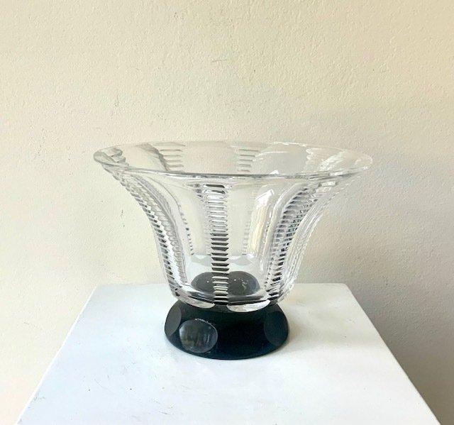 Kom op een voet - Glas - Art Deco glazen schaal, Antiek en Kunst, Antiek | Glas en Kristal