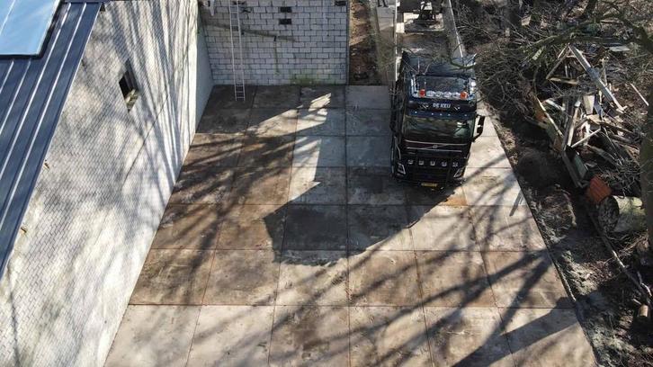 Partij gebruikte betonplaten / stelconplaten gezocht, Tuin en Terras, Tegels en Klinkers, Overige typen, Gebruikt, 10 m² of meer