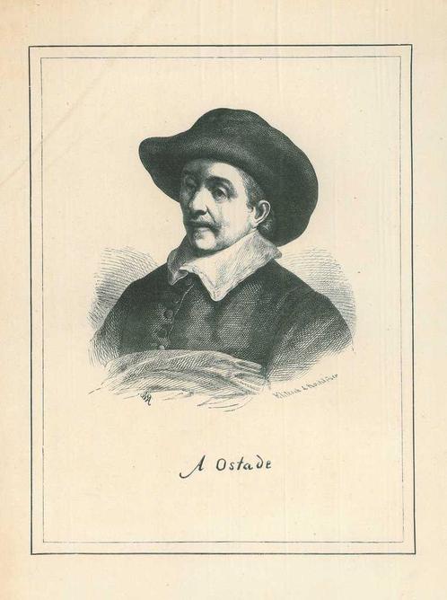 Portrait of Adriaen van Ostade, Antiek en Kunst, Kunst | Etsen en Gravures